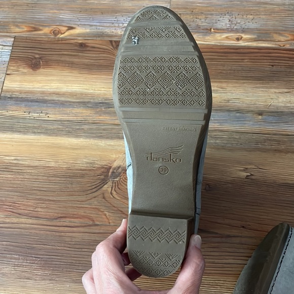 Dansko 39 Booties Boots Shoes Heels Zip Gray Leather Buckle Office Ladies - Picture 5 of 14